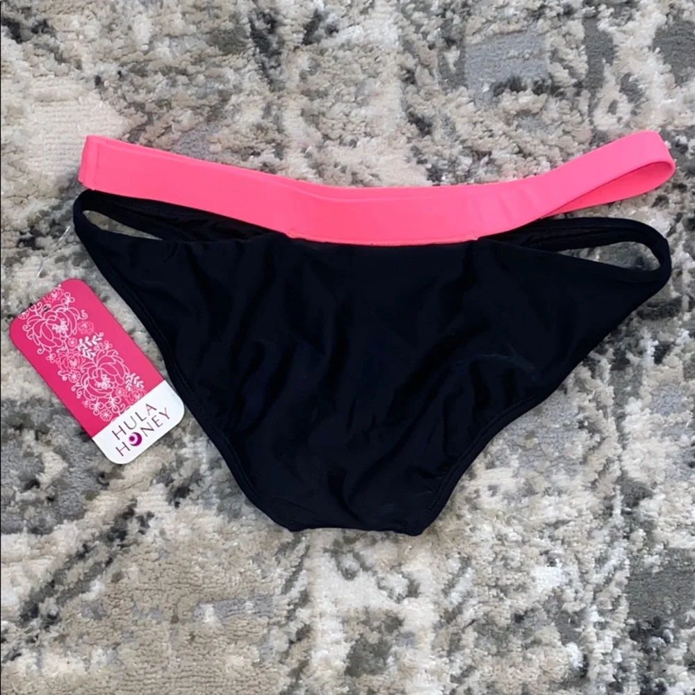 Hula honey colorblock cutout swim bottoms